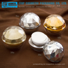 YJ-OD-Serie Luxus 15g 30g 50g Kugel Form Diamanten Acryl Creme Glas